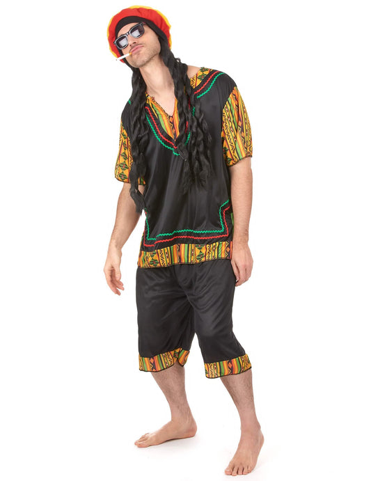 Vue d'ensemble du déguisement rasta pour homme