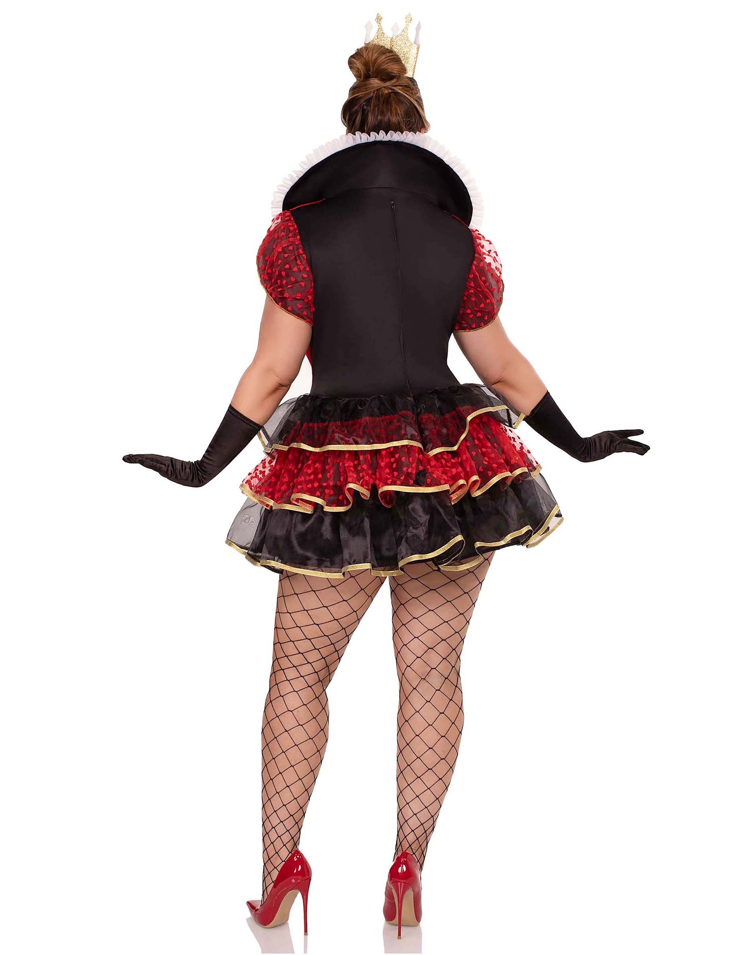 Costum sexy regină a inimilor plus dimensiune pentru femei