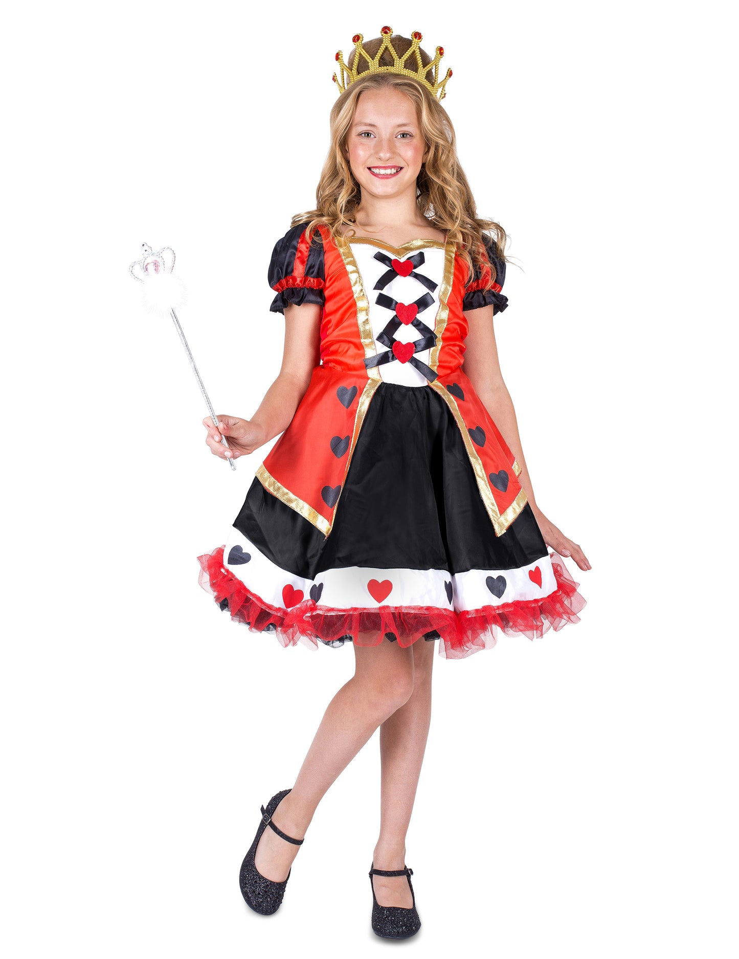 Sceptre et couronne du déguisement reine des coeurs pour fille