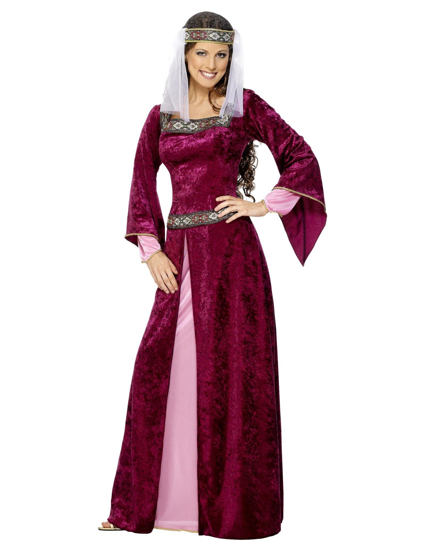 Costum regină medievală Efect de catifea