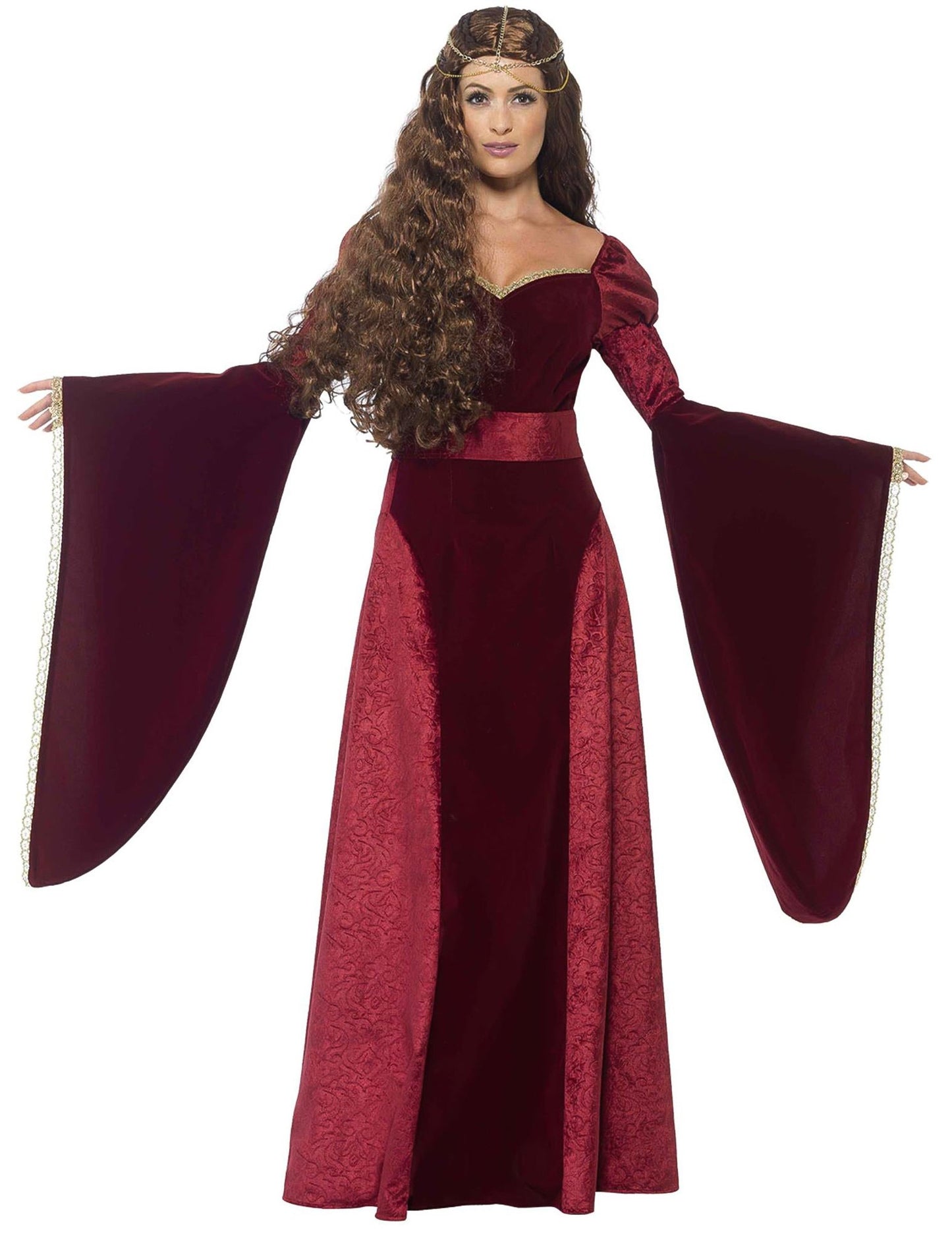 Femeia Regină Regină Red Medievală deghizată