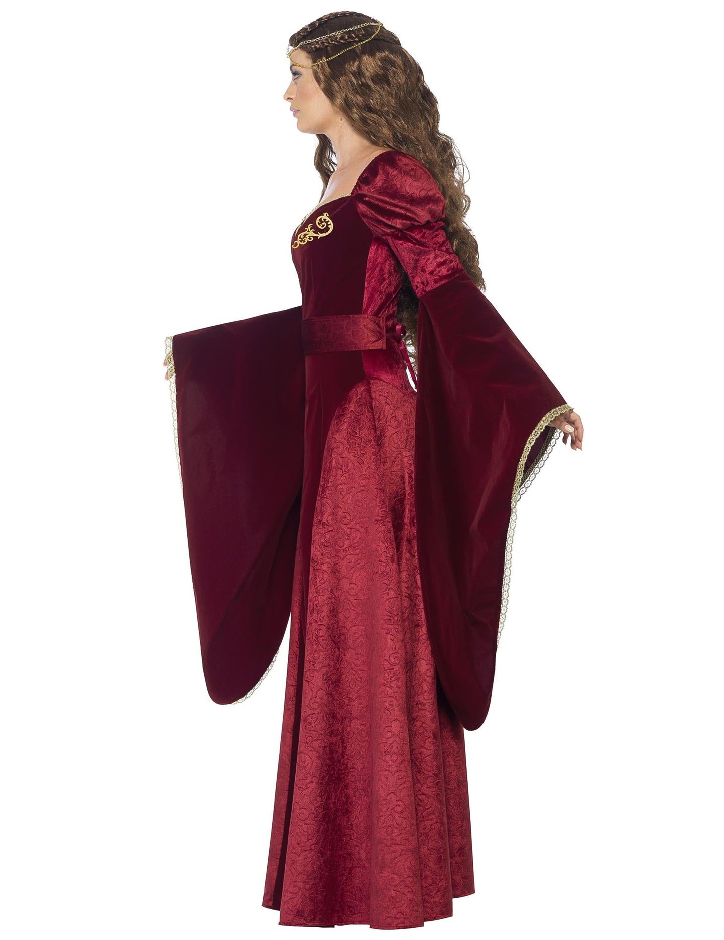 Femeia Regină Regină Red Medievală deghizată