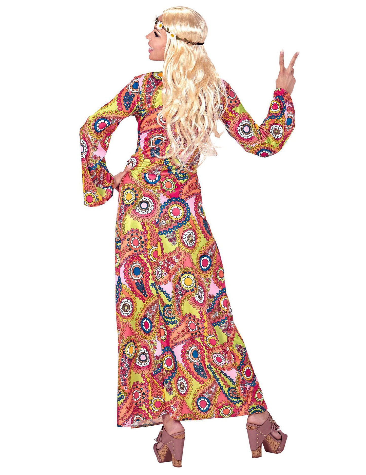Hippie multicolor hippie rochie costum femeie
