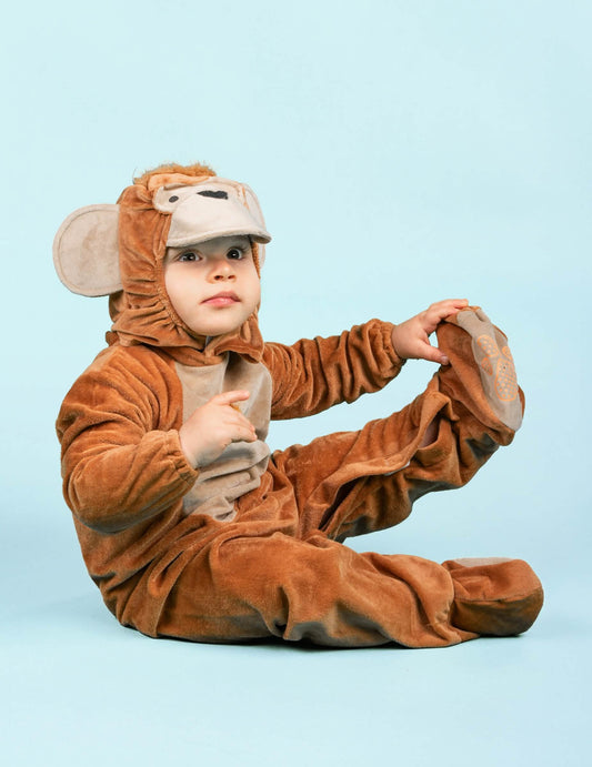 Vue de profil du déguisement de singe pour bébé