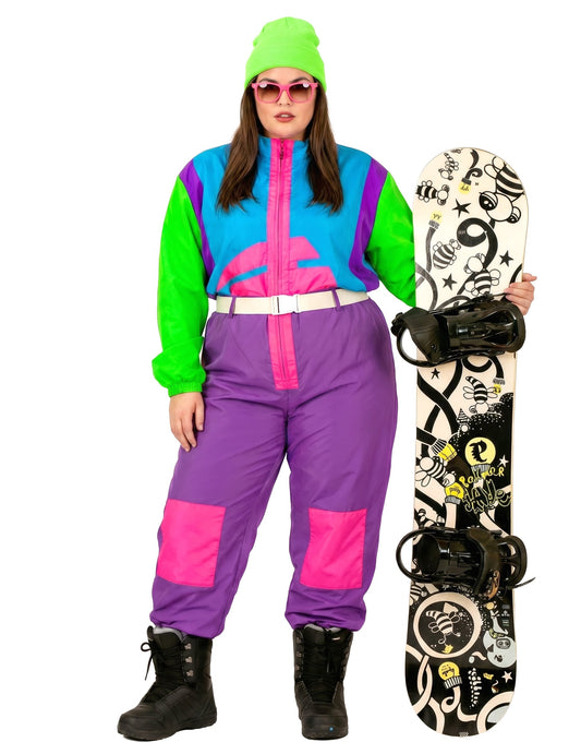 Déguisement snowboarder fluo grande taille adulte