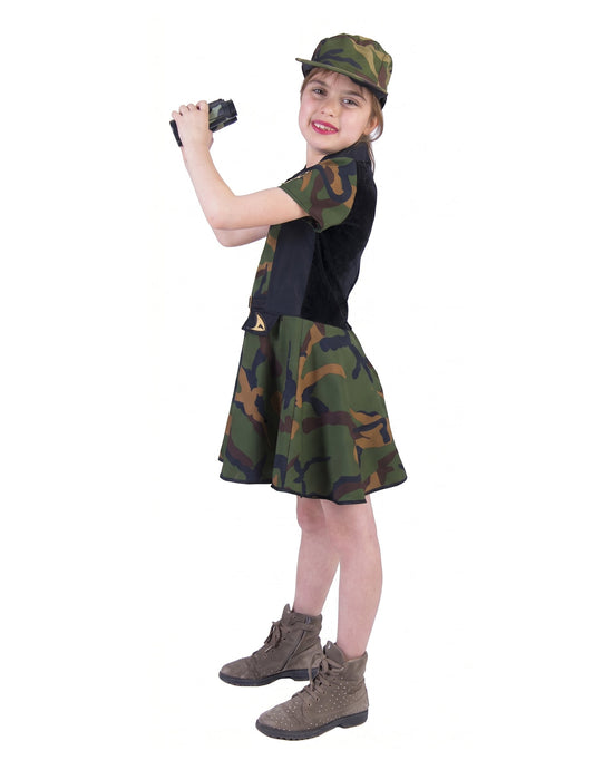 Costum de soldat cu fustă pentru fete