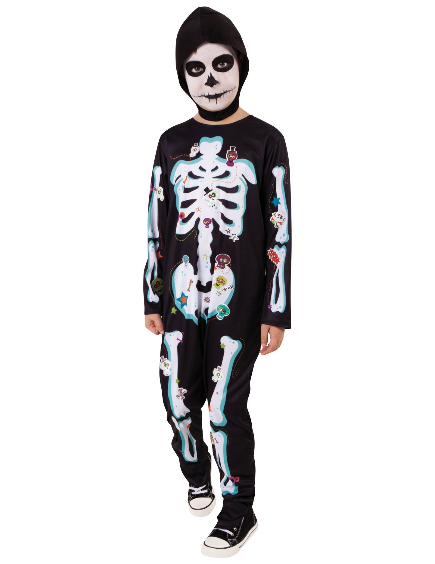 Deghizare schelet cu broșura autocolantului pentru copii