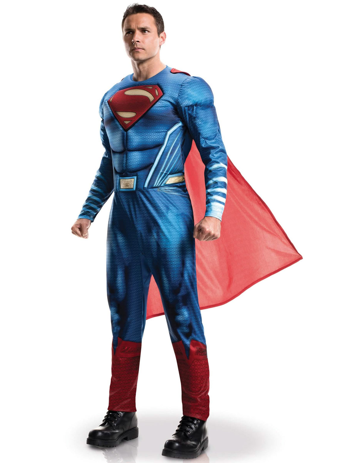 Costum Superman Justice League pentru adult albastru și roșu cu pelerină
