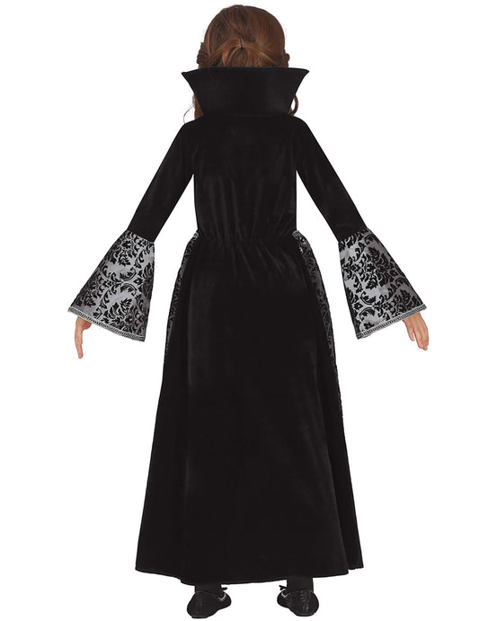 Vue de dos du déguisement de vampire pour fille