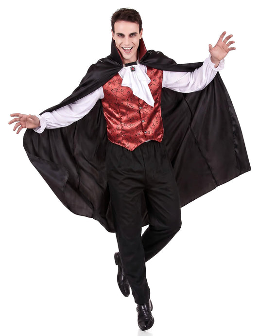 Deghizarea vampirilor roșii pentru bărbați de Halloween