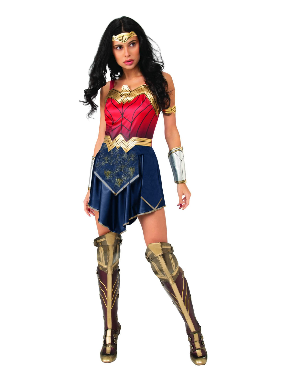 Costum Wonder Woman 1984 lux pentru femeie roșu albastru și auriu