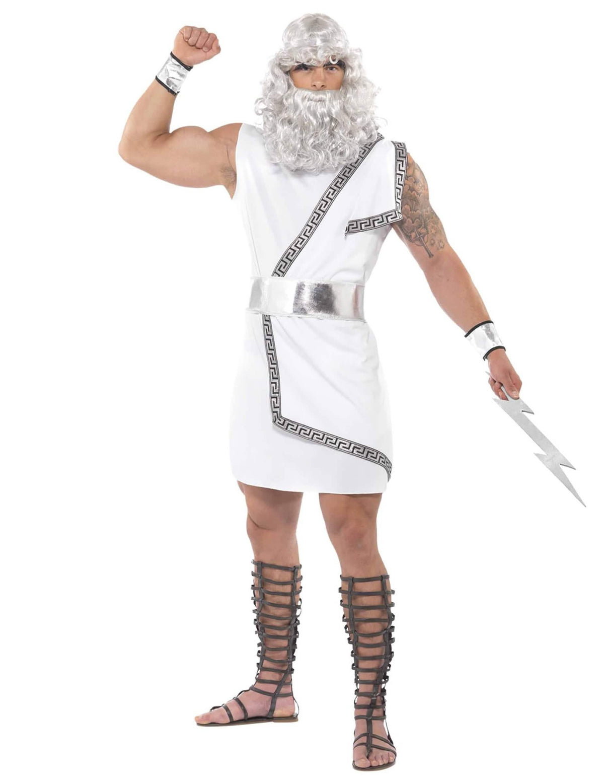 Tunet și accesorii ale costumului de Zeus pentru bărbat