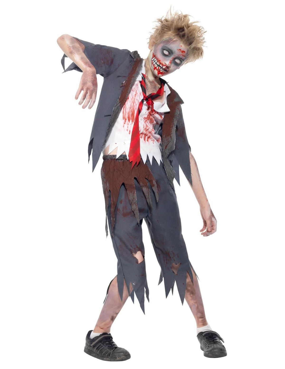 Vedere de ansamblu a costumului de zombi elev