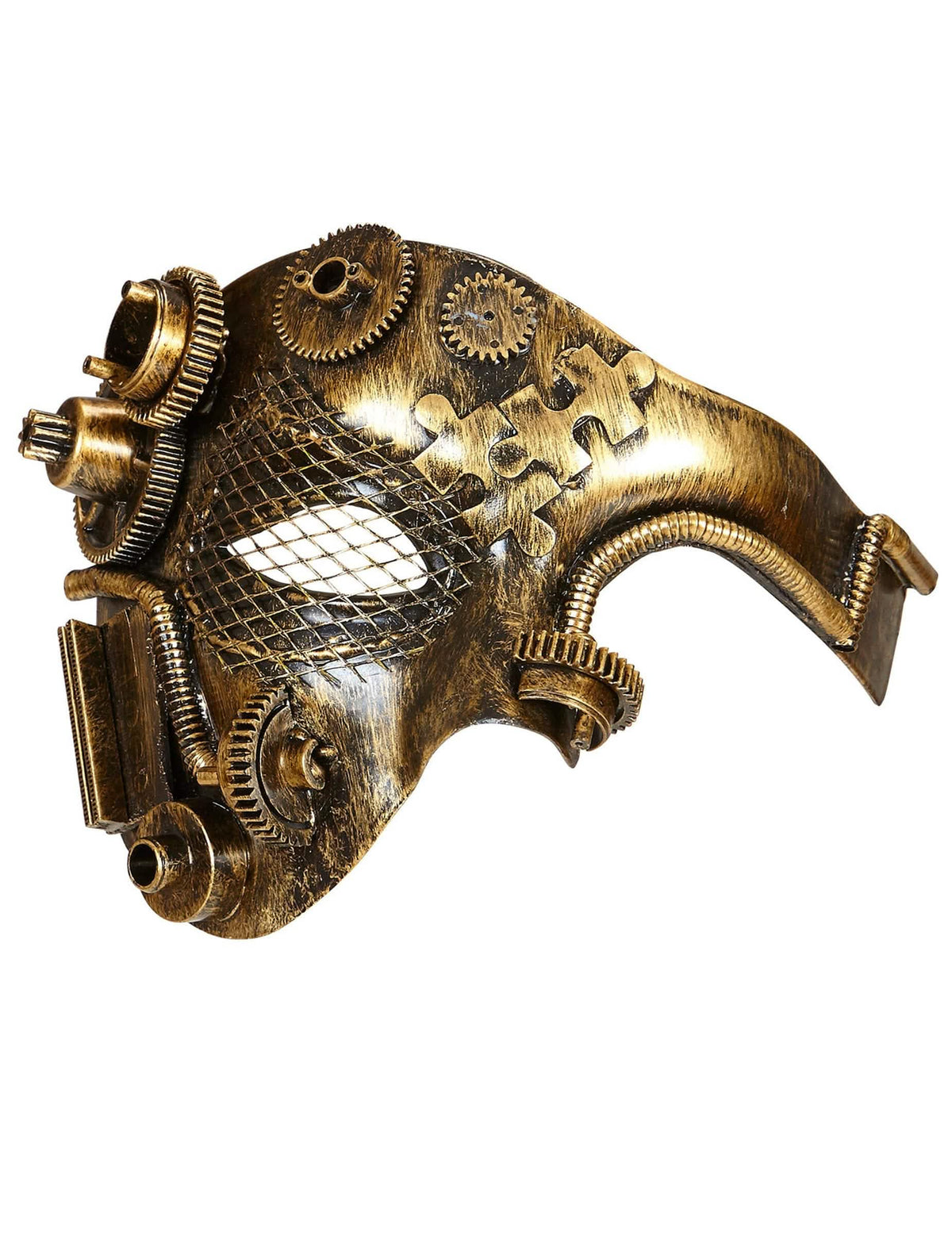 Vedere din profil a semimăștii steampunk pentru adult