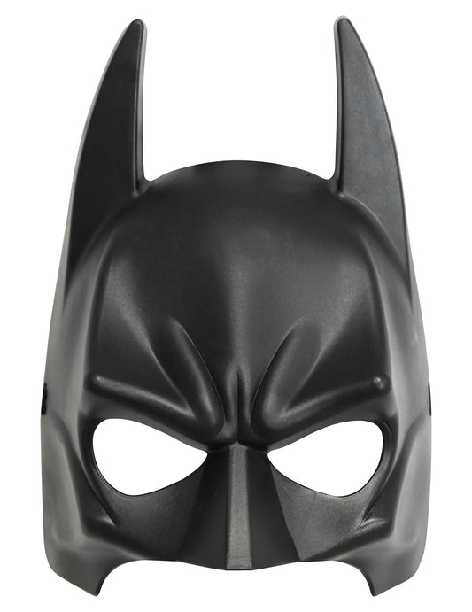 Vue de face du demi masque PVC Batman pour enfant