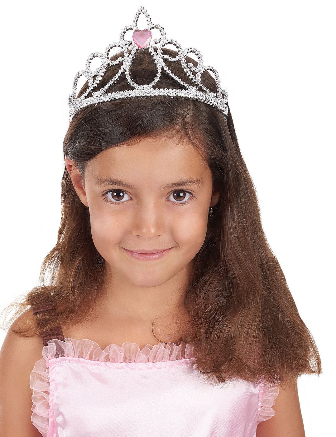 Vedere frontală a tiarei de prințesă pentru copii