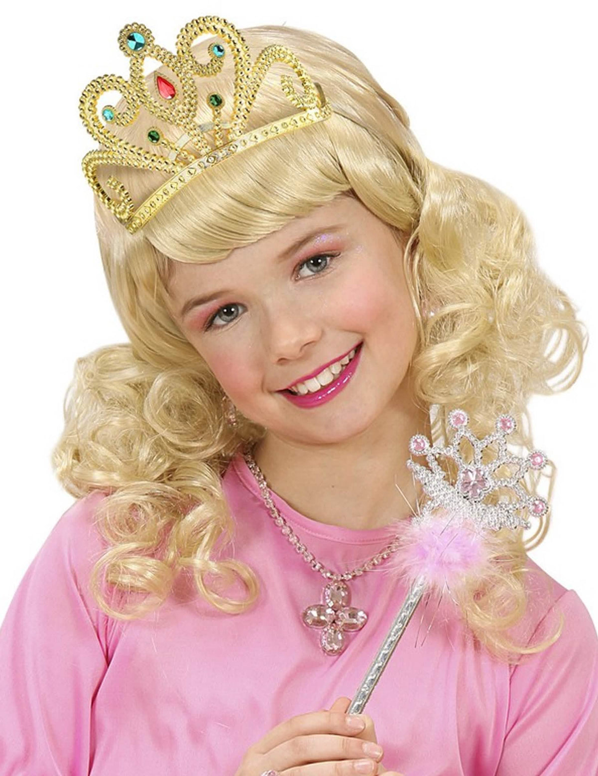 Vedere purtată a diademei de regine auriu