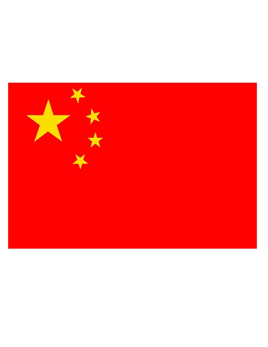 Drapelul Chinei roșu cu stele galbene