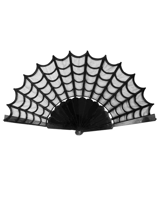 Gothic Spider Web Fan