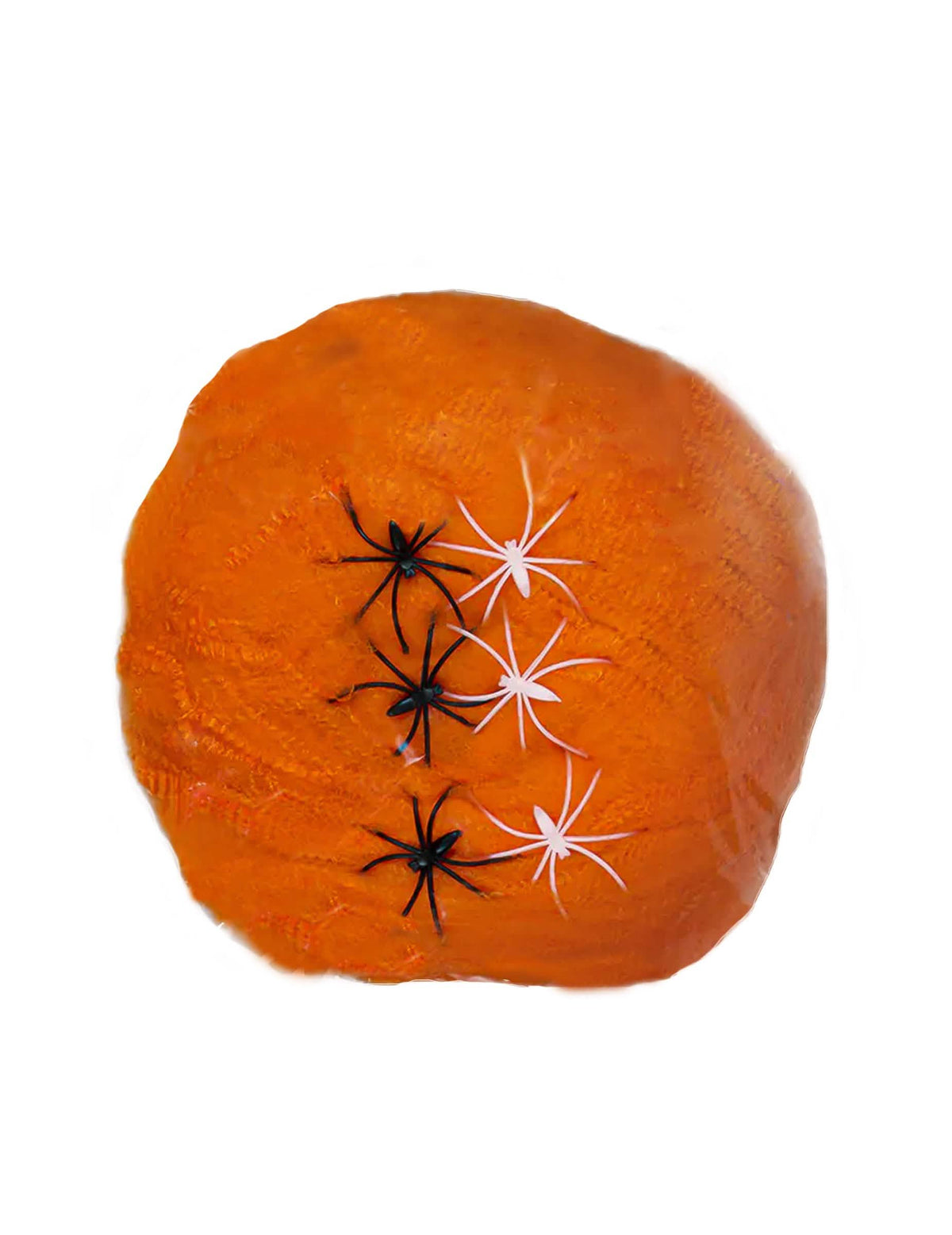Pânză falsă de păianjeni halloween pentru decor portocaliu cu păianjeni negri și albi