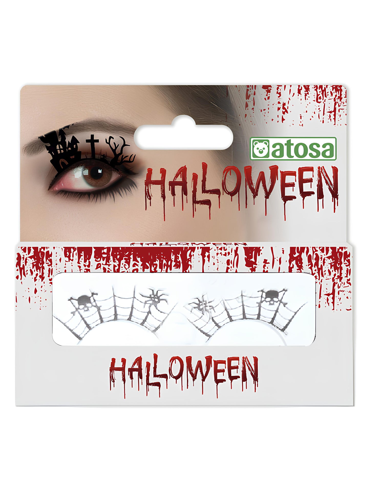 Faux cils toiles d'araignées pour adulte noires