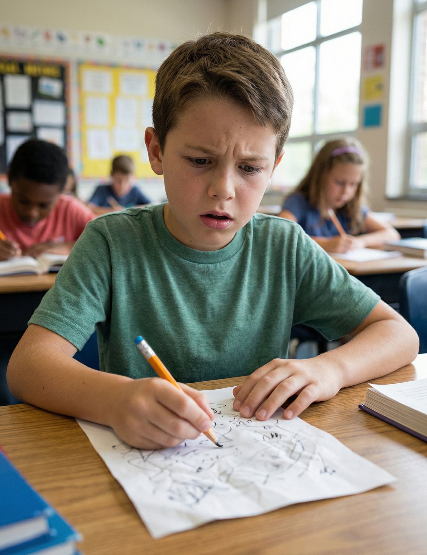 Mise en situation du faux crayon mou farces et attrapes