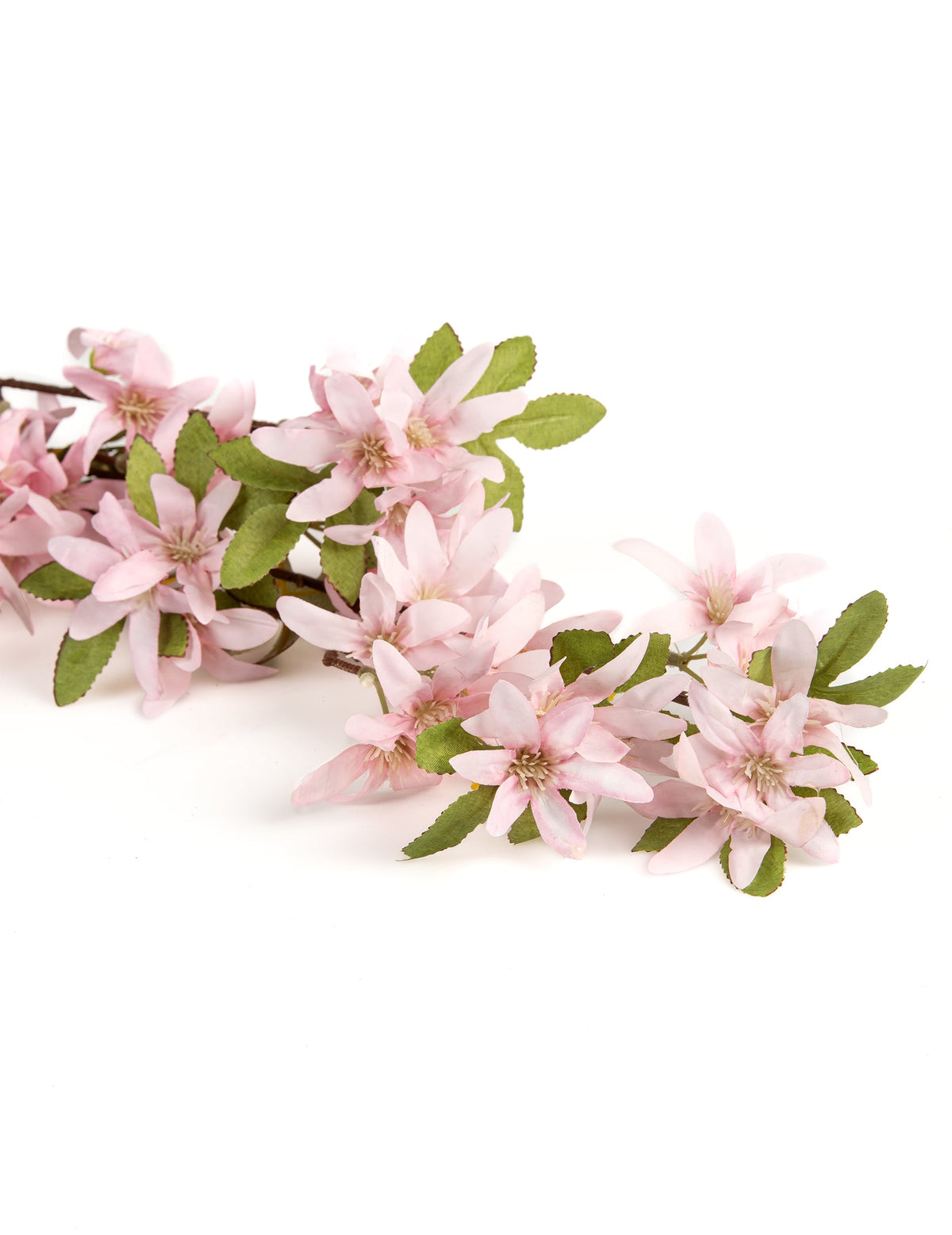 Détail des pétales et du feuillage des fleurs de jasmin artificielles pour mariage