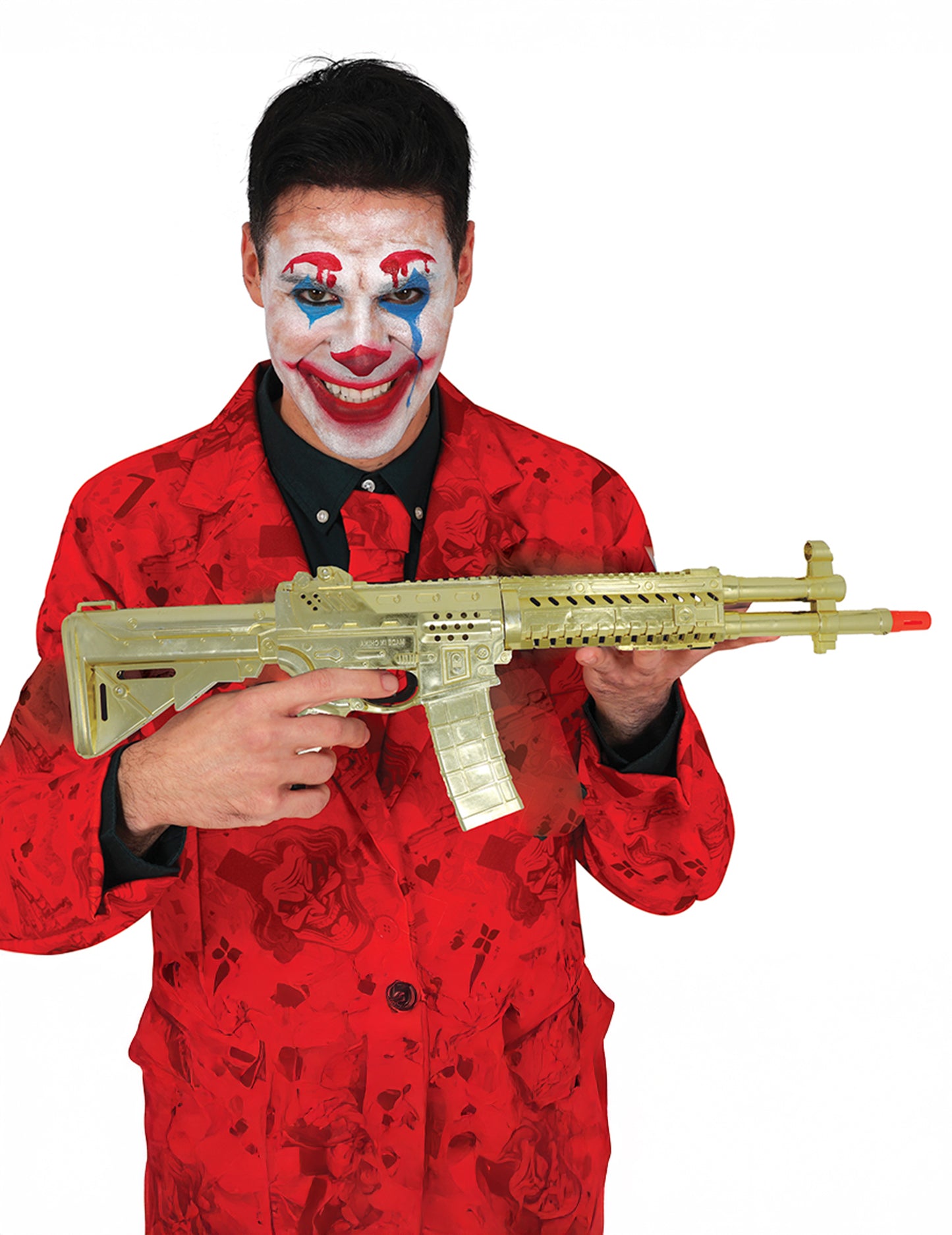 Fusil d'assaut factice doré 58 cm