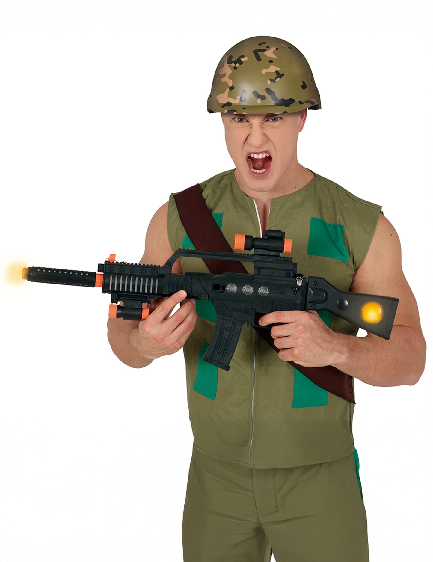 Fusil d'assaut sonore et lumineux 70 cm