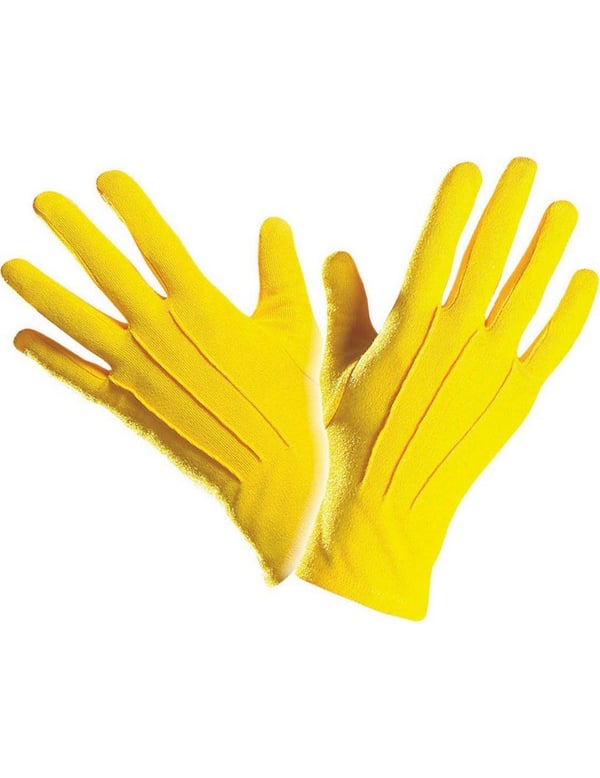 Prezentare generală a perechii de mănuși scurte pentru adulți galbene