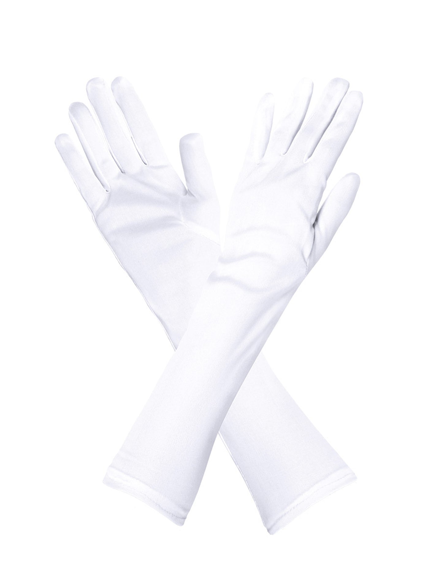 Vedere încrucișată a mânușilor lungi pentru adulți albe