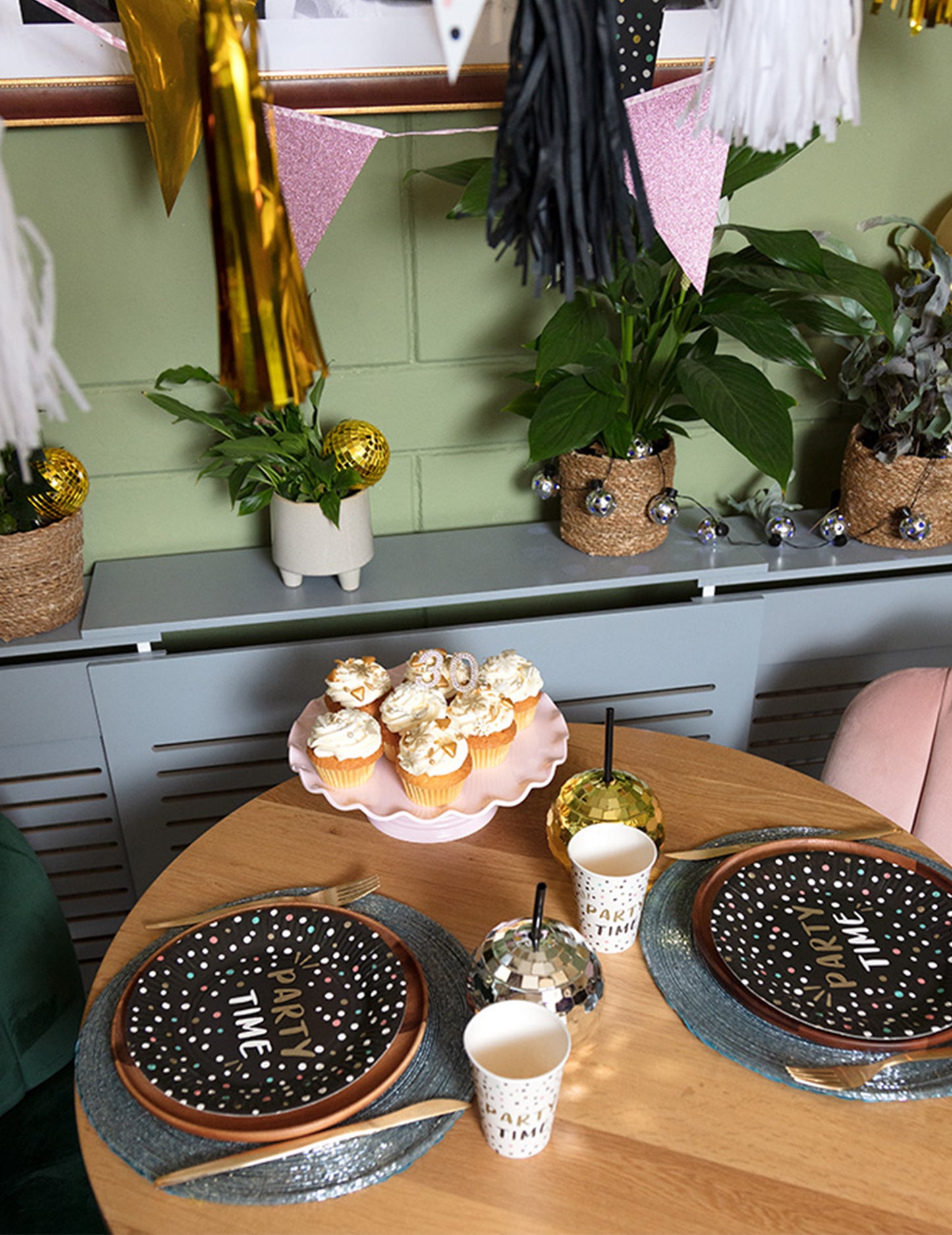 Cupa cu bilă de discotecă cu paie de argint 650 ml