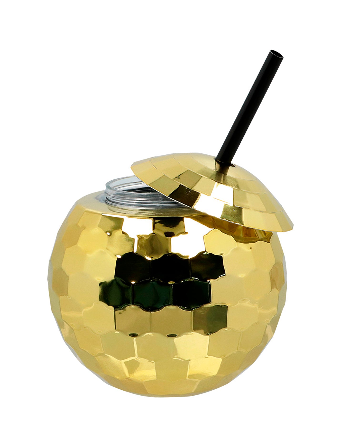 DISCO Ball Goblet cu paie de aur 650ml