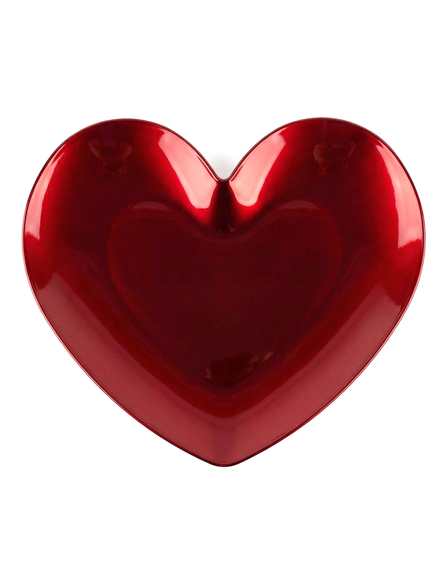 Farfurie de servire în formă de inimă din plastic roșu 35,4 cm