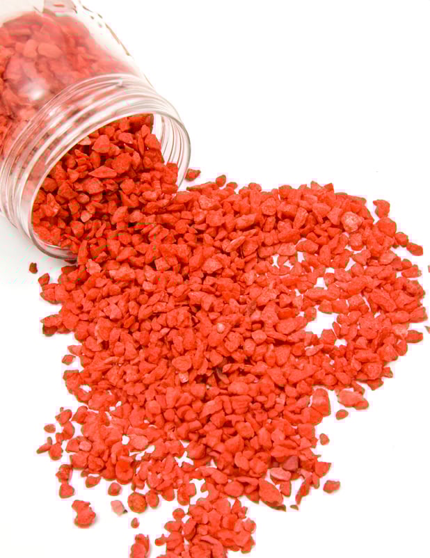 Pietriș roșu 400g pentru decorarea mesei