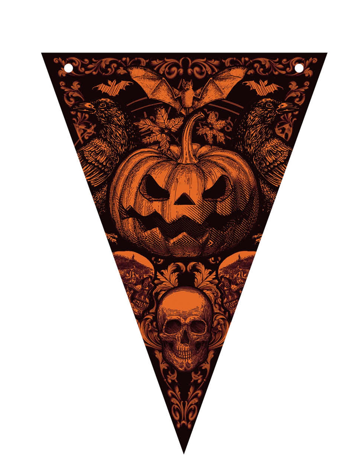 Garland de pennant de dovleac gotic
