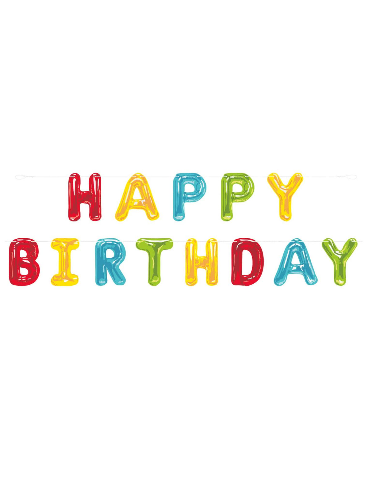 Ghirlandă Happy Birthday pentru petrecere de aniversare cu litere colorate multicolore