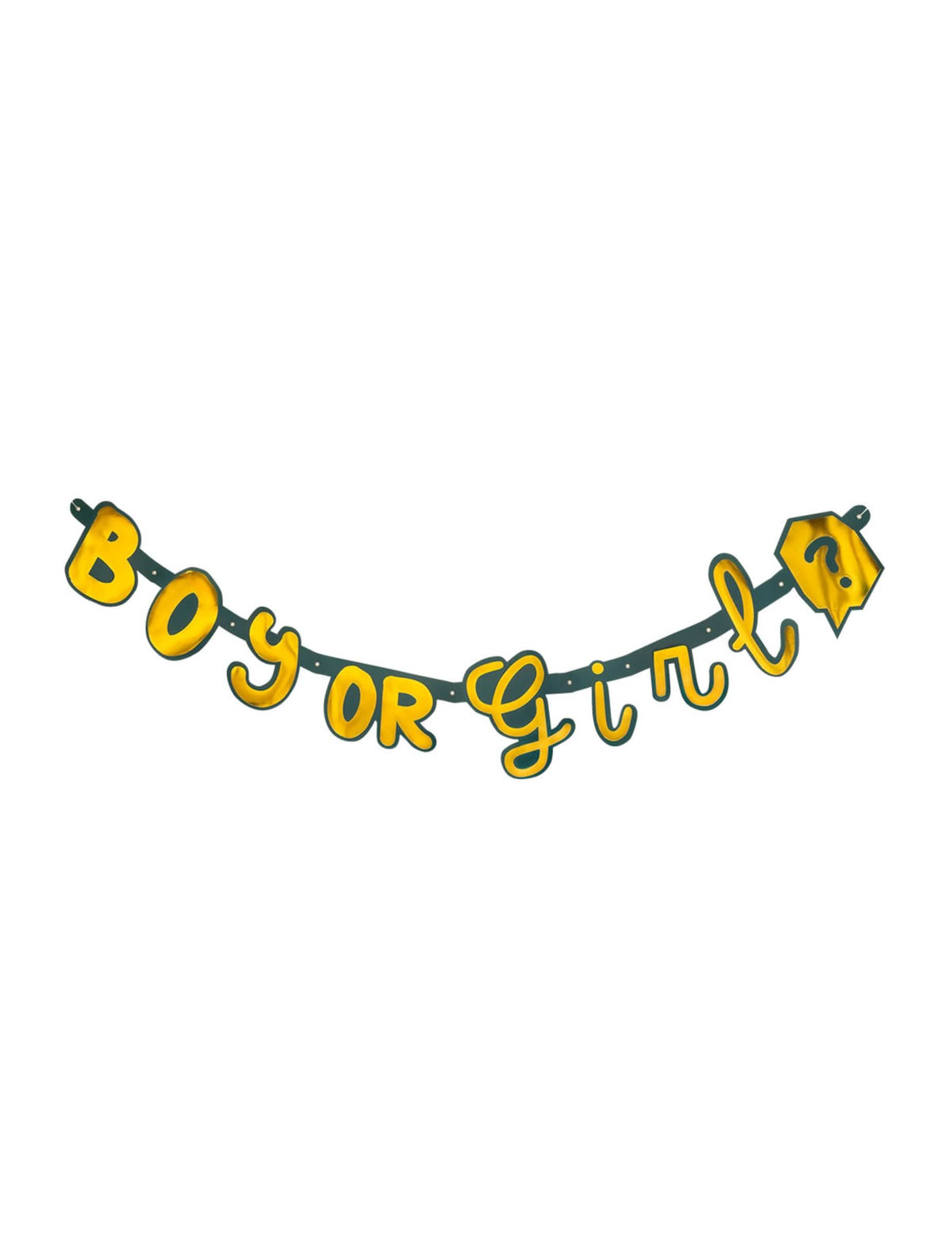 Ghirlandă de litere din carton boy auriu girl pentru baby shower aurie