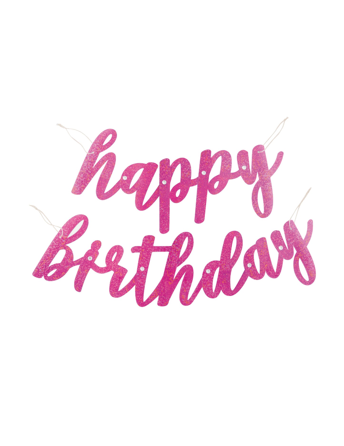 Ghirlandă din carton roz strălucitor „La mulți ani” 84 cm decorațiuni de ziua de naștere