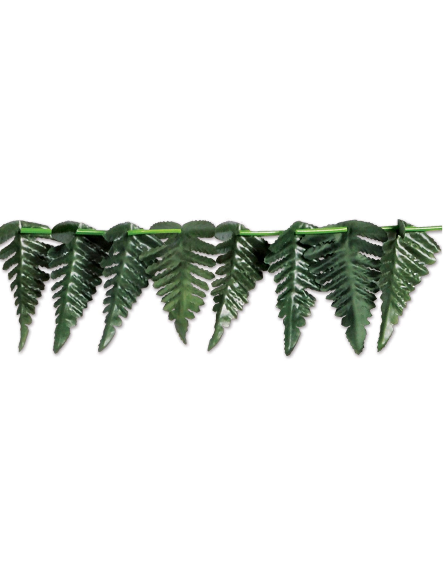 Guirlande feuilles tropicales pour fête hawaïenne verte en polyester