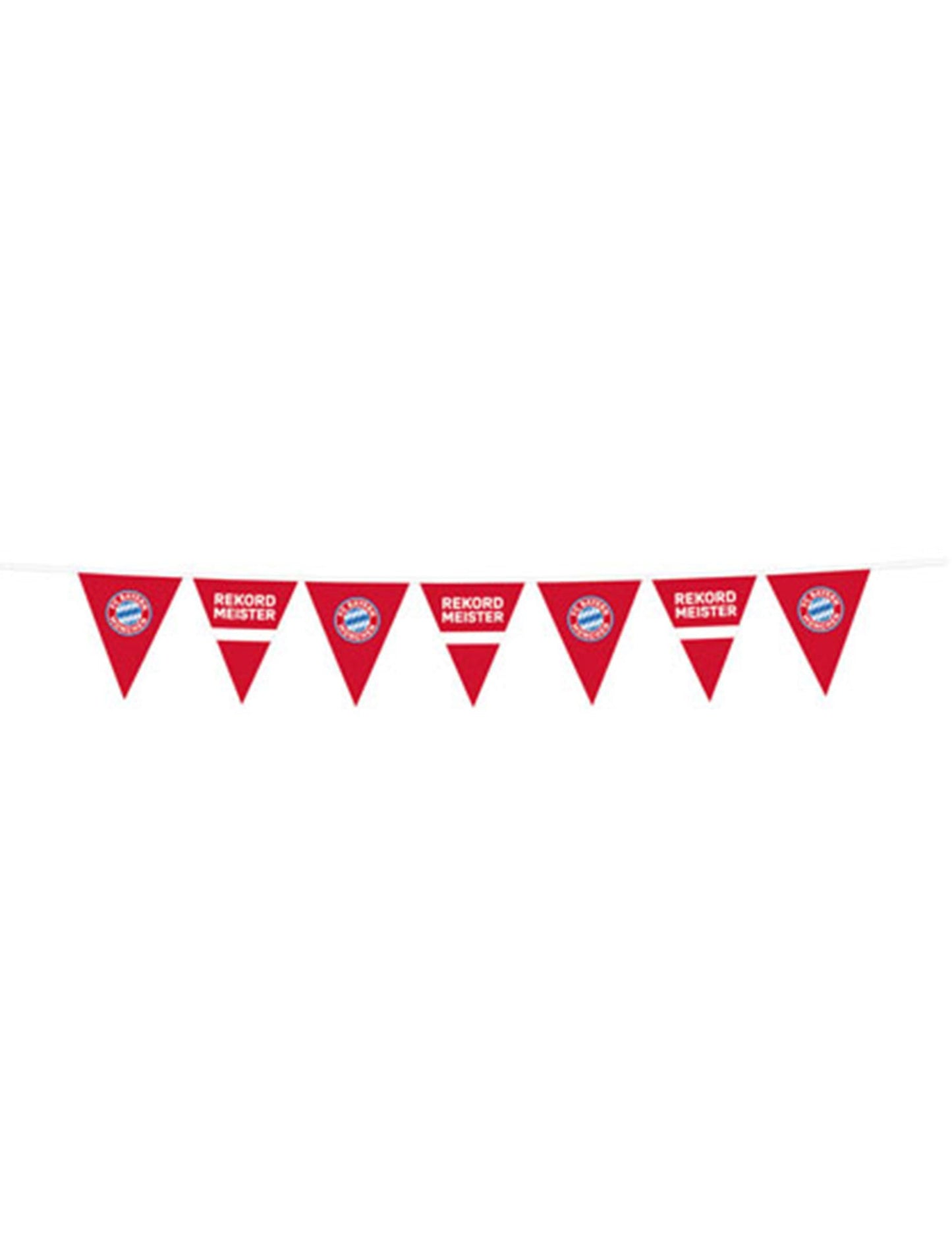 Guirlande fanions en plastique FC Bayern Munich pour supporters rouge et blanc