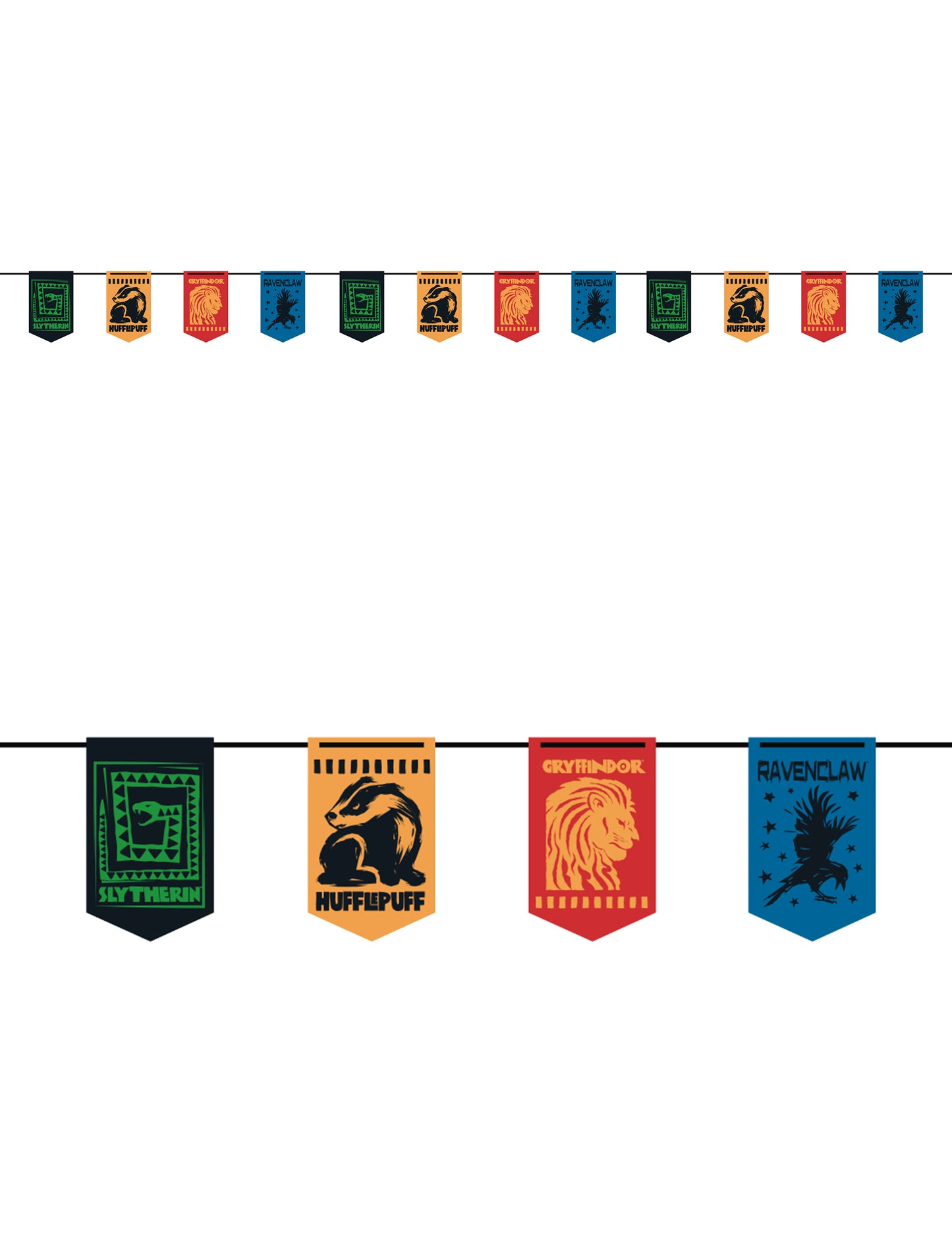 Ghirlandă Fanioane Casele Harry Potter™ 3,6 m