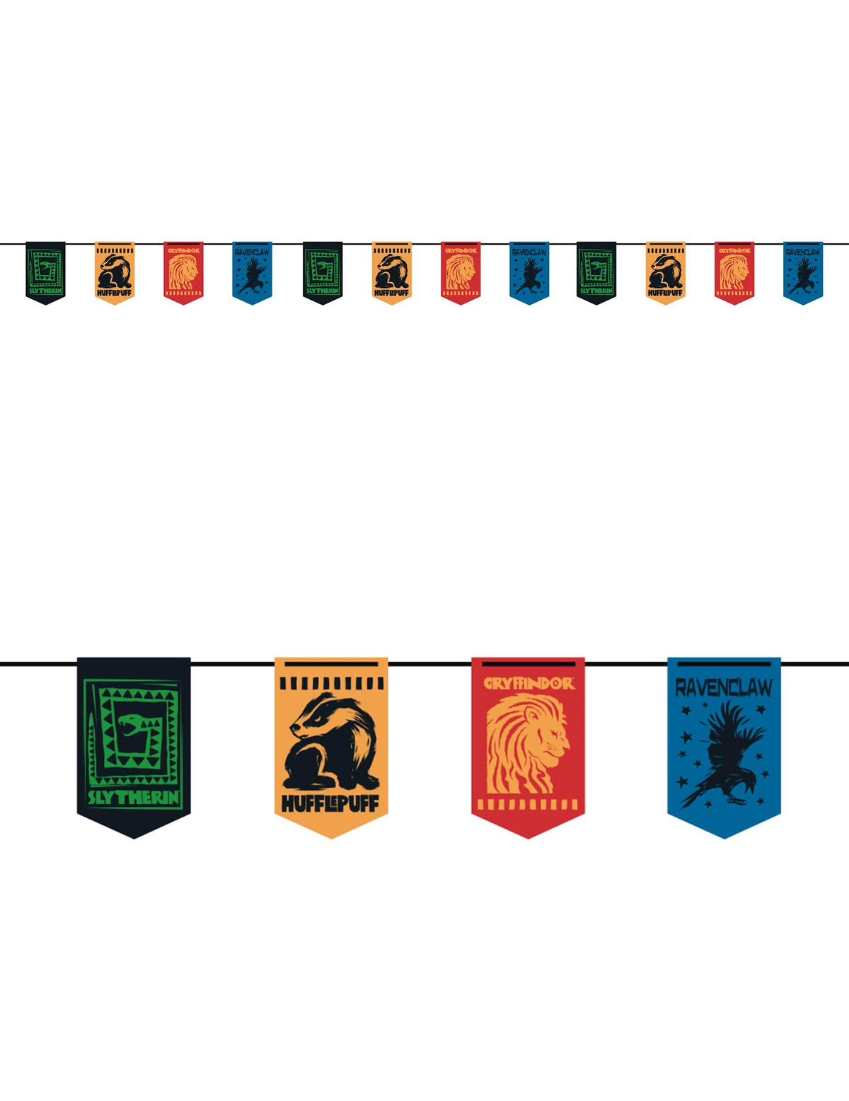 Ghirlandă Fanioane Casele Harry Potter™ 3,6 m