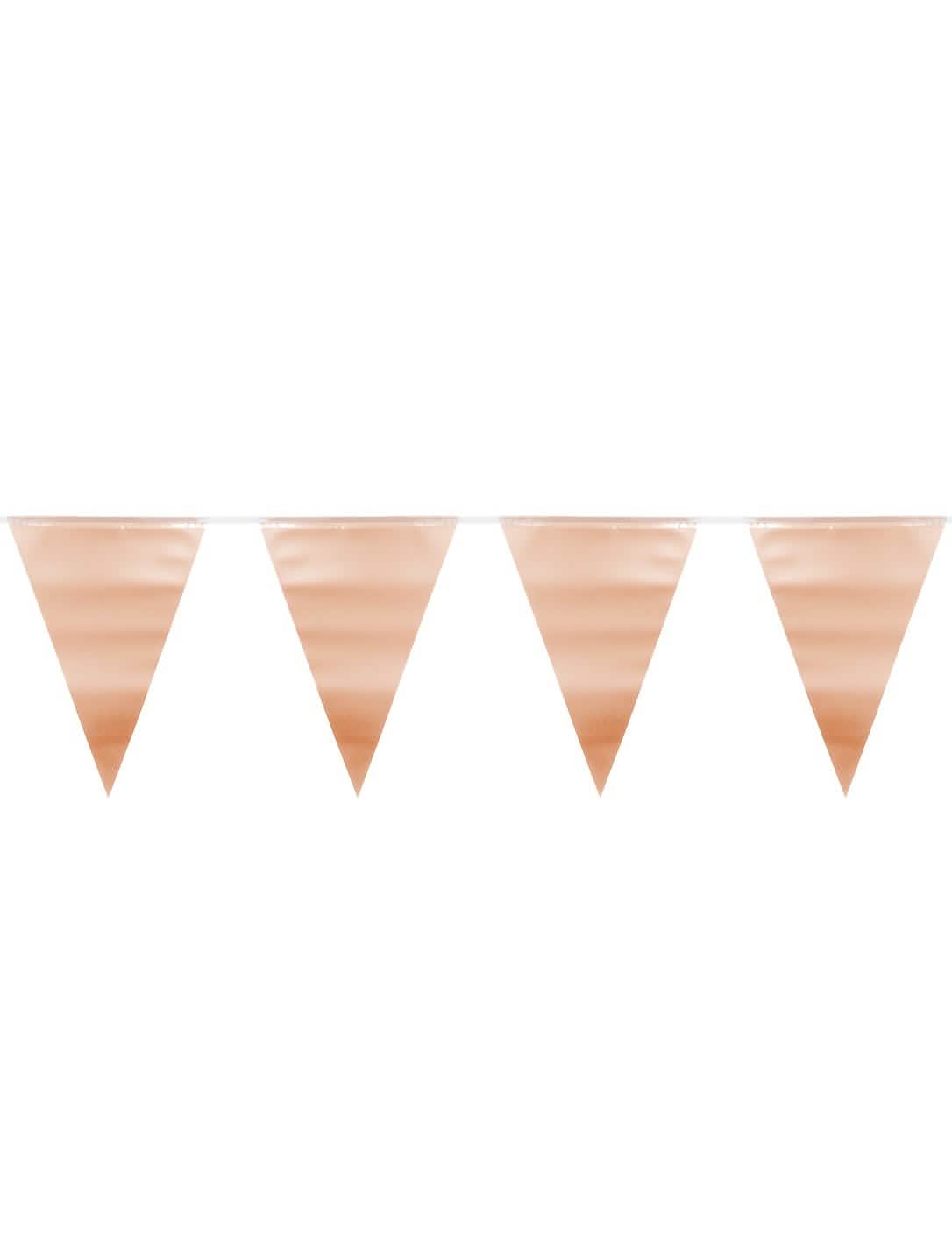 Guirlande fanions métallique pour fête rose gold