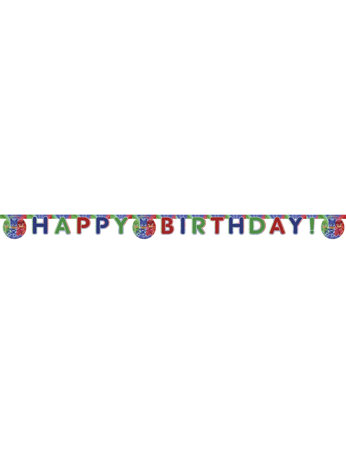 Prezentare generală a ghirlandei Happy Birthday Eroi în Pijama