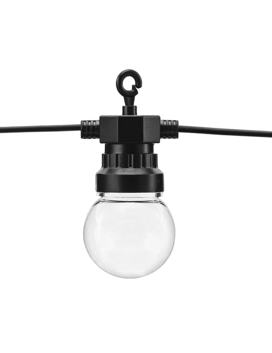 Guirlande lumineuse guinguette LED noire 5 m