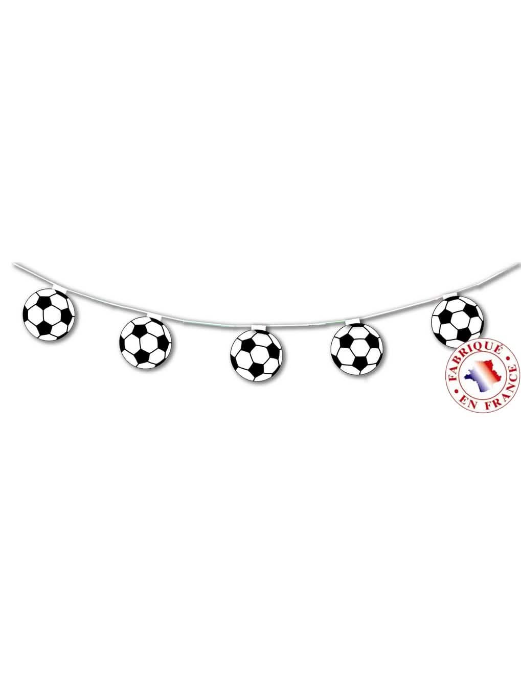 Ghirlandă de hârtie Fotbal pentru petrecere alb-negru 5 metri