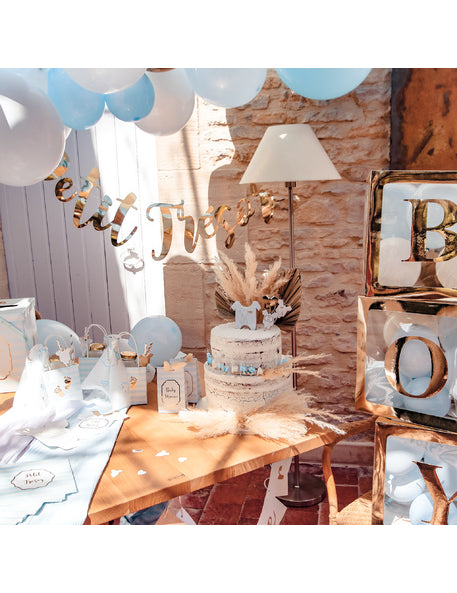 Ghirlandă Petit Trésor cu litere metalice aurii 120 cm