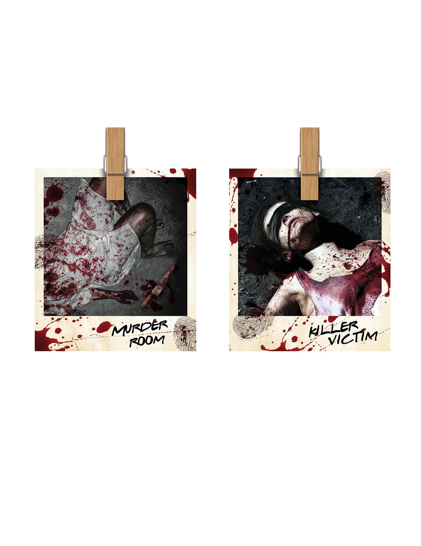 Guirlande en papier photos scène de crime 2,74 m