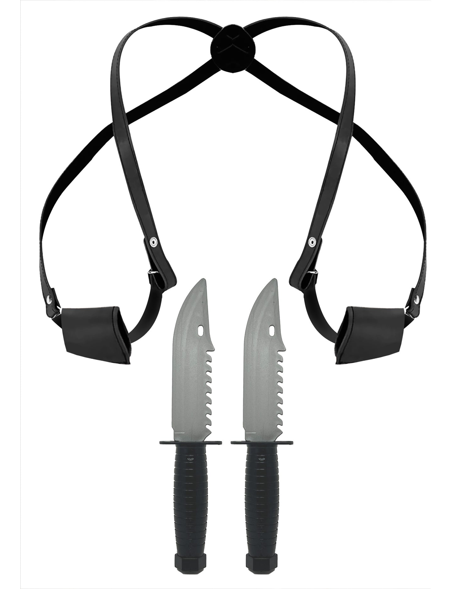 Holster avec 2 couteaux adulte